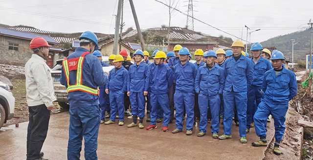 迎战雨雪，，，，，，，，全力恢复110kV美拖二线送电