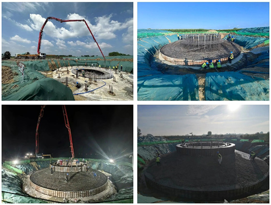 皖能新能源利辛纪王风电场项目风机基础！。。。。ǘ标段）工程准期完工